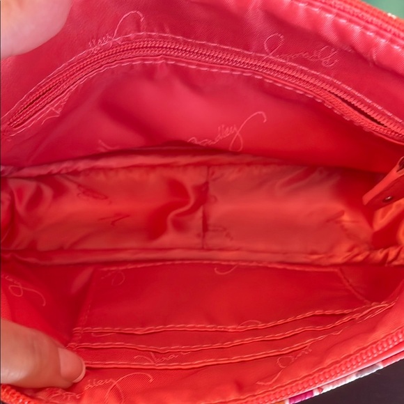 Vera Bradley Pink and Orange Crossbody Bag with Vibrant Design - Picture 6 of 7